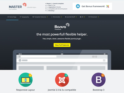 Master - Free Responsive joomla template