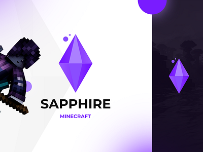 SAPPHIRE - Minecraft project logo branding concept logo logotype moonstudio