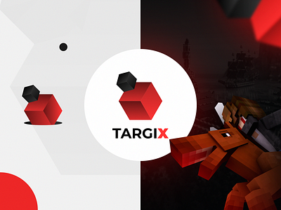 TARGIX - Minecraft project logo branding concept logo logotype moonstudio