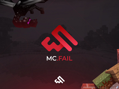 MC.FAIL - Minecraft project logo branding concept logo logotype moonstudio