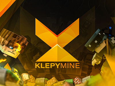KlepyMine - Minecraft project logo branding concept logo logotype moonstudio