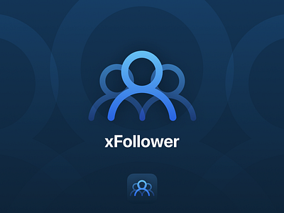 xFollower - Mobile app logo branding logo logotype moonstudio xfollower