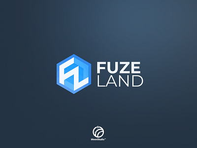 FUZELAND - Minecraft project logo branding concept fuzeland logo logotype moonstudio