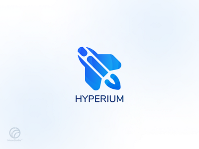 Hyperium - Minecraft project logo branding concept hyperium logo logotype moonstudio