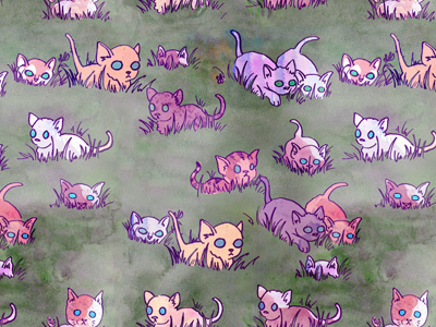 Kittens illustration kittens pattern