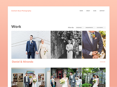 Wedding Website - Work Page