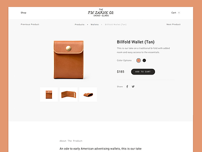 Shop ecommerce experience fashion leather product view shop store ui ux web website
