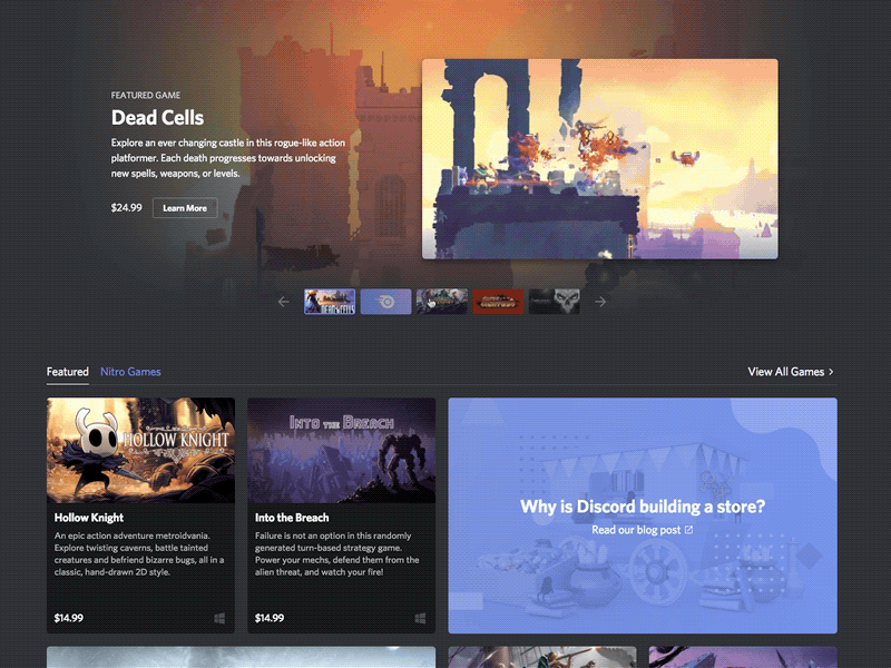 Discord Store - Hero Animation animation ecommerce games gaming hero product design shop store ui ux video
