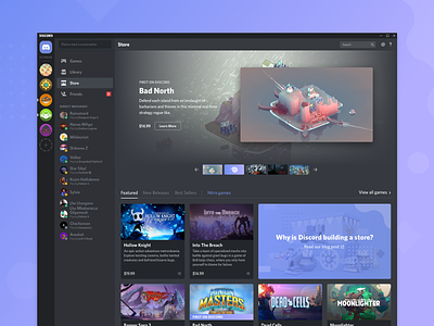 The Discord Store is live! cards discord ecommerce games gaming hero product card product design shop store ui ux