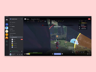 Go Live - Friend to friend Game Streaming discord games gaming live product design streaming streaming app ui video
