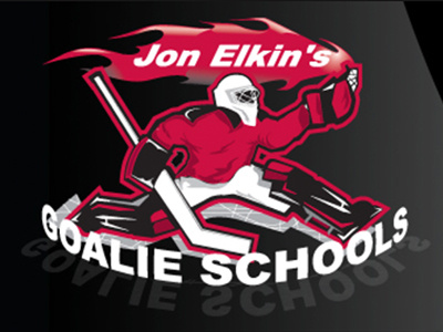 Jon Elkin's Goalie Schools brand identity hockey logo sports
