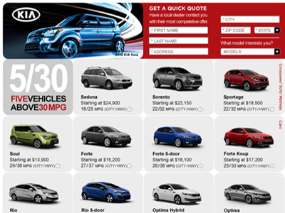 KIA art direction uiux website design