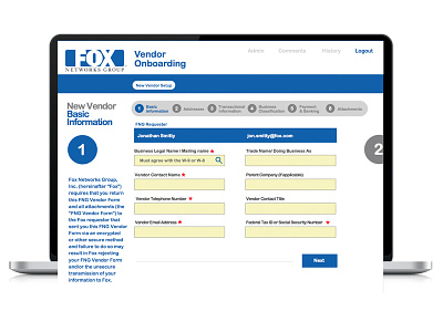 FOX VPS b2b interface uiux