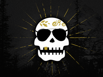 New Logo boss branding flat gold illustrator logo logomark new skull sunburst tooth white