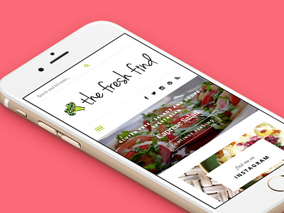 The Fresh Find Mobile blog food green logo mobile rwd vegetables website wordpress
