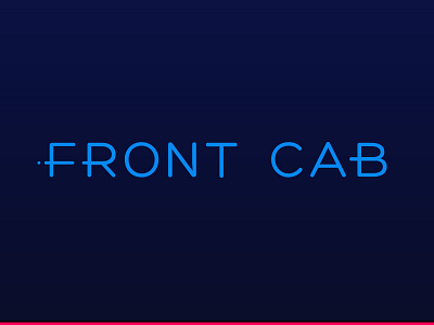 Front Cab Logo app blue branding design logo logo design logo mark rideshare taxi tech