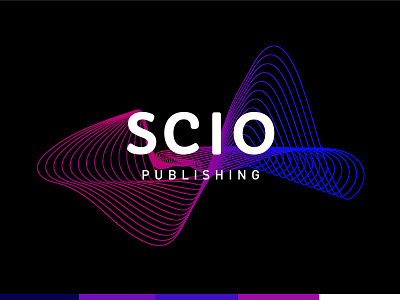 SCIO Publishing Selected Logo abstract branding gradient line logo logomark medical scan visual identity wave