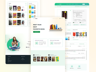 Goodreads Website Redesign design landing page ui uxui uxui design website website design