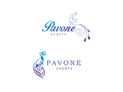 Pavone Events Logo Concepts branding logo vector