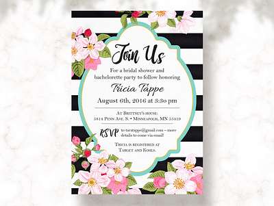 Bridal Shower Invitation design