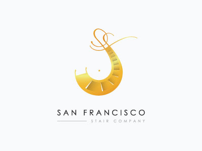 San-Francisco | Stair Company branding curly golden logo san francisco stairs