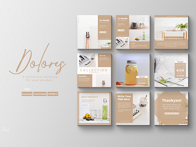 Dolores Template carousel carousel template instagram instagram post instagram template microblog template