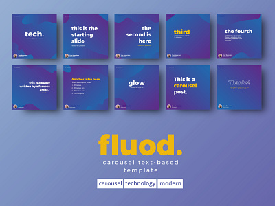 FLUOD Template carousel carousel template instagram instagram post instagram template microblog