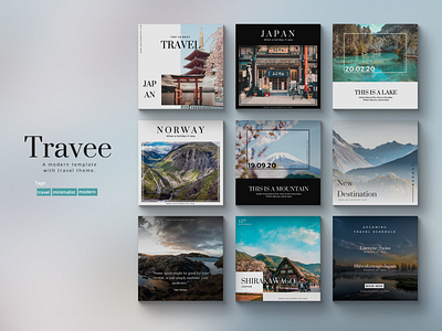 Travee Template instagram instagram banner instagram post instagram stories instagram template travel