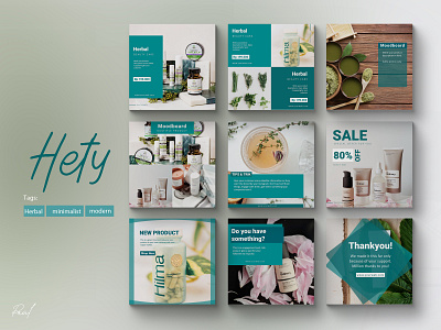 HETY Template herbal products instagram instagram banner instagram post instagram template template