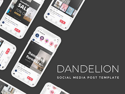 Dandelion Template beauty instagram instagram post instagram template template