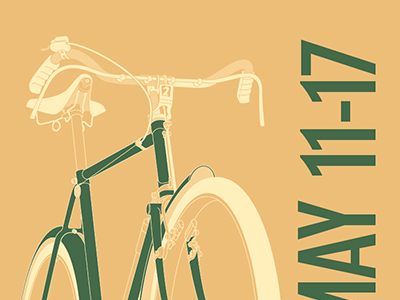 Bike to Work School & Fun 2013 - honey mustard design poster