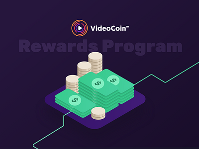 VideoCoin Rewards Program Illustrations crypto illustration isometric rewards stakers staking