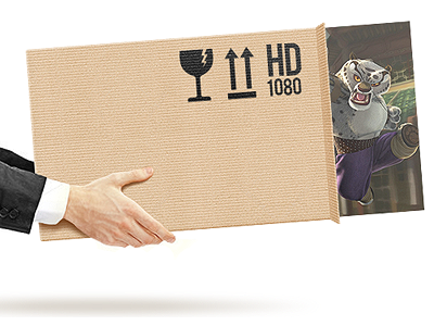 Video delivery box carton delivery hands illustration video