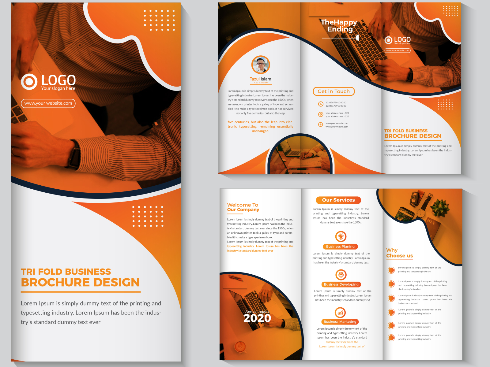 Corporate tri-fold Brochure Design by Tazul Islam on Dribbble