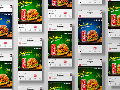 Food Instagram post design template