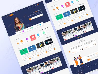 Online Education Landing page design education figma graphic design landingpage onlinecourse ui ux webdesign xd