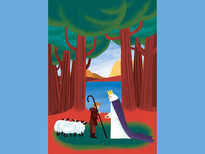 A Shepherd and A King children book illustration childrens illustration illustration photoshop