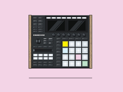 Maschine 7daysofsynths daw graphic desgin groovebox illustrator instruments maschine music synthesizer vector