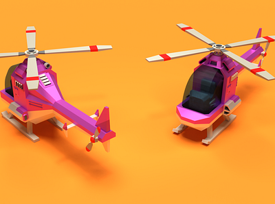 Asset Forge Daily build: Helicopter 3d art asset forge aviation blender3d helicopter illustration low poly render