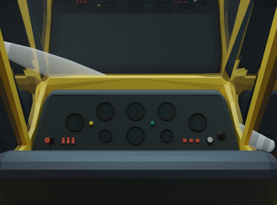 Piper P18 Cockpit View 3d art airplane aviation blender3d illustration low poly piper render