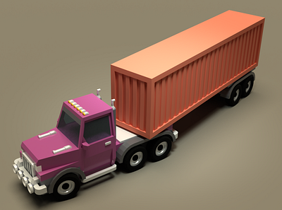 Asset Forge Daily build: Cargo Truck 3d art asset forge blender3d cargo illustration low poly render truck