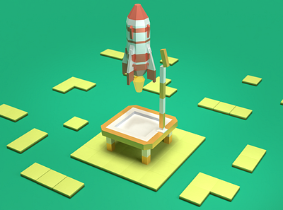 Asset Forge Daily build: Rocket 3d art asset forge blender3d illustration low poly render rocket