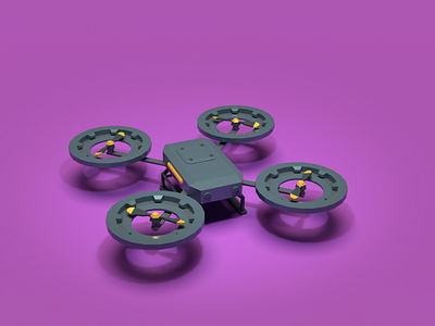 Asset Forge Daily build: QuadCopter 3d art asset forge blender3d drone illustration low poly quadcopter render