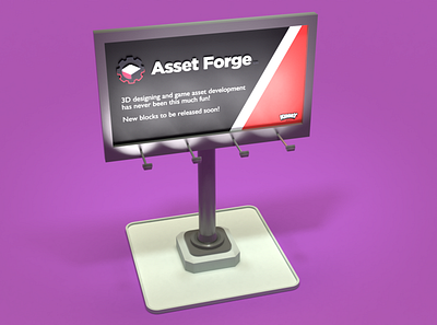 Asset Forge Daily build: Billboard 3d art asset forge billboard billboard mockup blender3d illustration low poly render