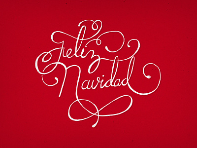 Feliz Navidad Final card christmas lettering navidad pencil red typography