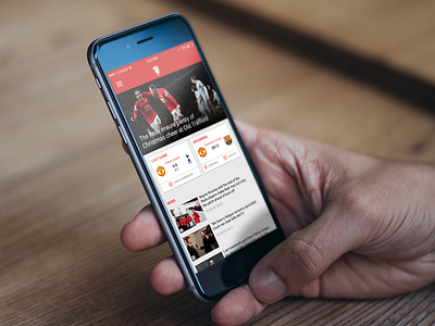 Man United App Redesign app feed manchester material news soccer ui united