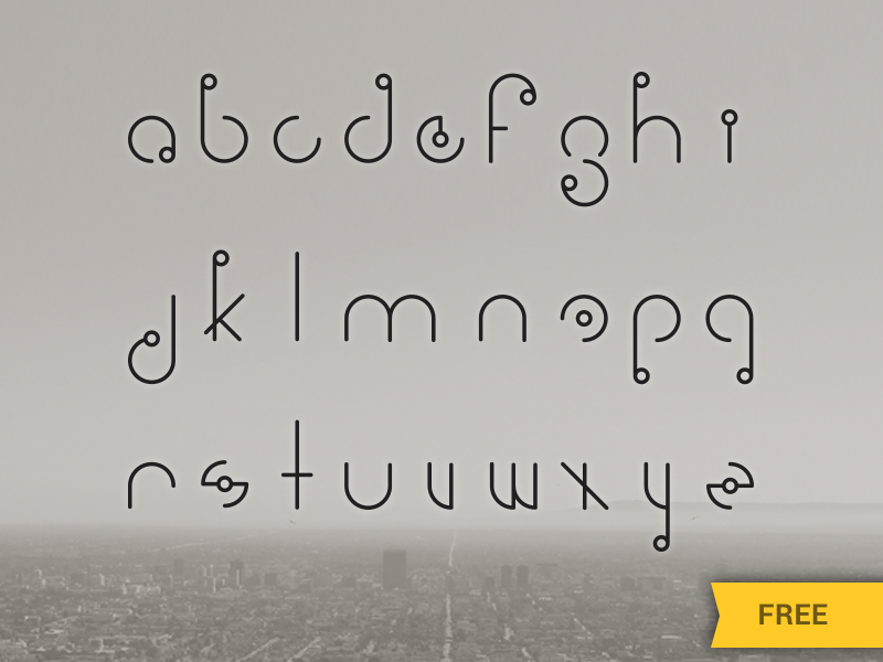 Signale Free Font line circle free font modern retro