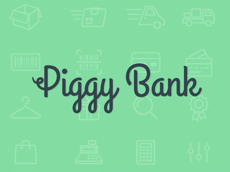 Piggybank Logo app bank banking ecommerce icon logo money
