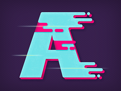 26 Days of Type "A" a days letter neon pink type typefight