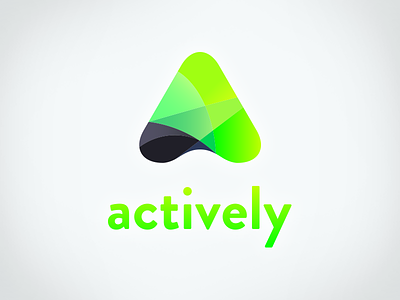 Actively Branding active gradient isotype letter logo neon north sport